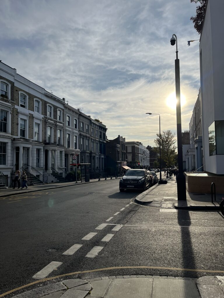 Notting Hill pri západe slnia